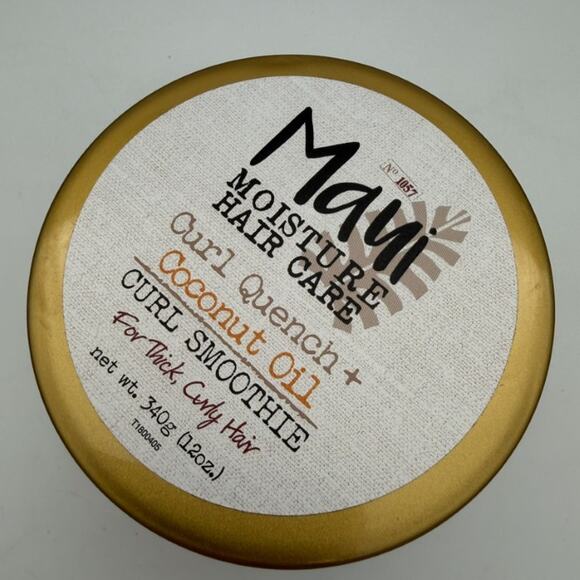 New Maui Moisture Curl Quench + Coconut Oil Curl Smoothie 12oz Thick Curly Hair - Picture 2 of 5